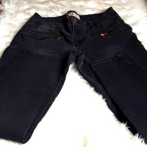 LEI Black Skinny‎ Womans Vintage LowRise Zipper Pocket Jeans  13